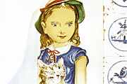 Fujita Tsuguharu (Leonard Foujita) Cat and girl