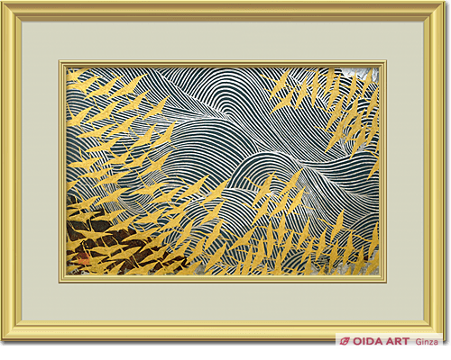 Kayama Matazo Waves and cranes