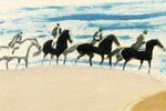 Andre Brasilier Horses at the beach
