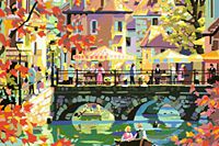 Sasakura Teppei Annecy on autumn of the four seasons in waterside