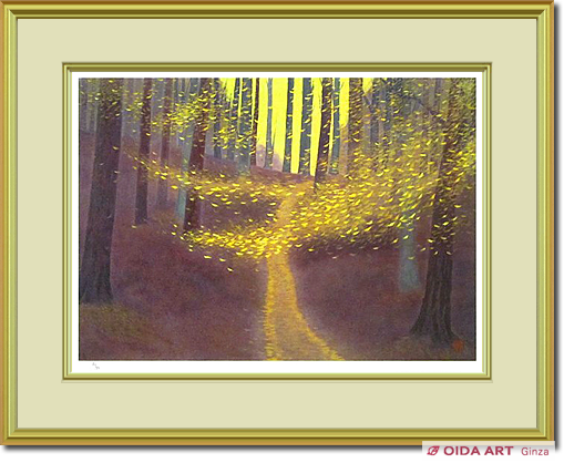 Higashiyama Kaii Fallen leaves dancing in the wind (new reprint picture)