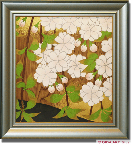 橋本明治 杉戸絵　桜