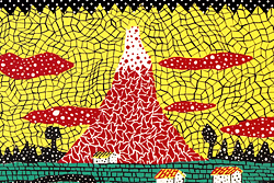 Kusama Yayoi Red Mt.Fuji