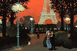 Delacroix Michel  Trocadero park at night