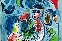 Chagall  Marc A man who has bouquet