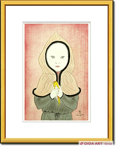 藤田嗣治 カナリアを抱く少女 | 絵画など美術品の販売と買取 | 東京